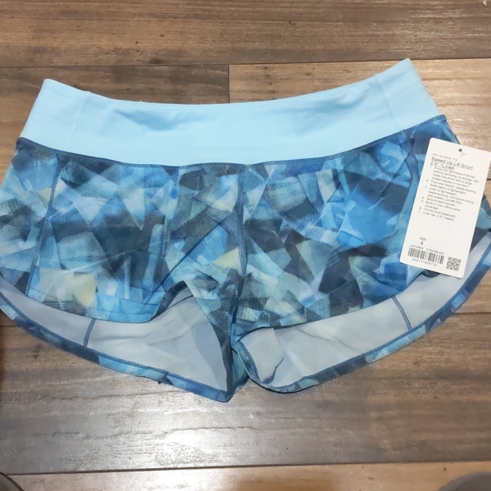 Lulu speed up 2.5" shorts size 8
